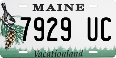 ME license plate 7929UC