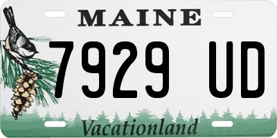 ME license plate 7929UD