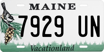 ME license plate 7929UN