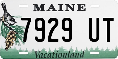 ME license plate 7929UT