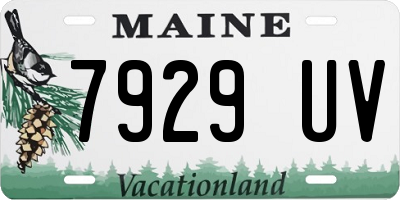 ME license plate 7929UV