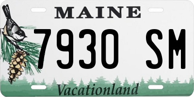 ME license plate 7930SM