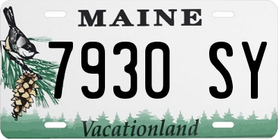 ME license plate 7930SY