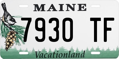 ME license plate 7930TF