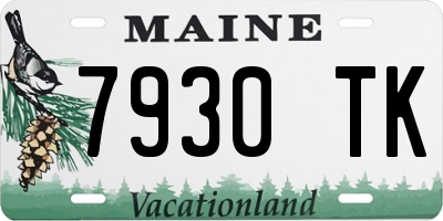 ME license plate 7930TK