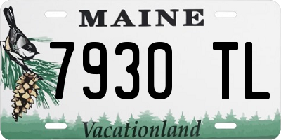 ME license plate 7930TL