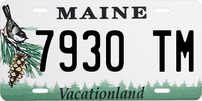 ME license plate 7930TM