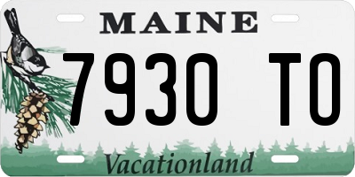 ME license plate 7930TO