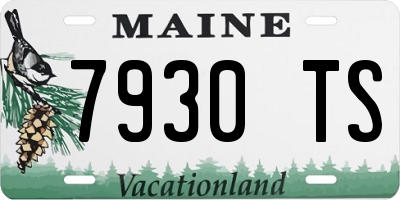 ME license plate 7930TS