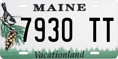 ME license plate 7930TT