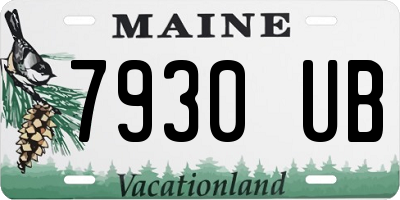 ME license plate 7930UB