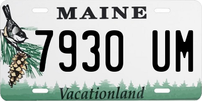 ME license plate 7930UM