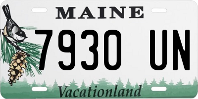 ME license plate 7930UN
