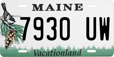 ME license plate 7930UW