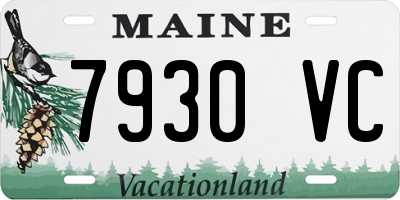 ME license plate 7930VC