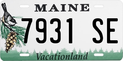 ME license plate 7931SE