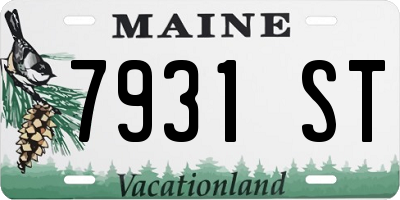 ME license plate 7931ST