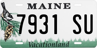 ME license plate 7931SU