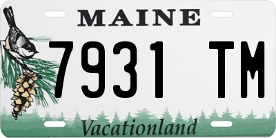 ME license plate 7931TM