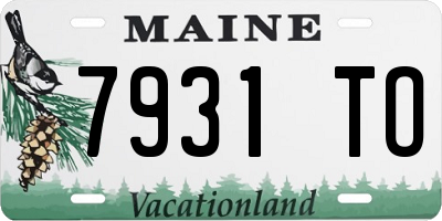 ME license plate 7931TO
