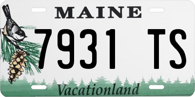 ME license plate 7931TS