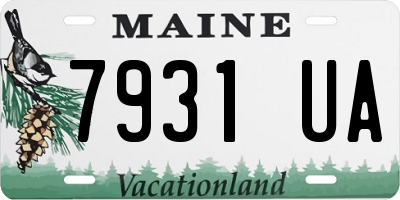 ME license plate 7931UA