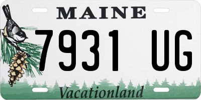 ME license plate 7931UG