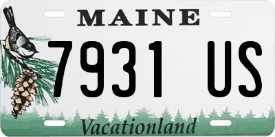 ME license plate 7931US