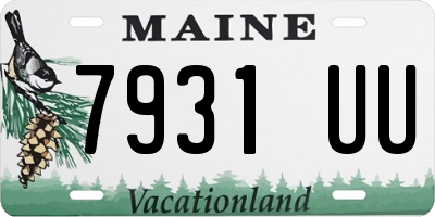 ME license plate 7931UU