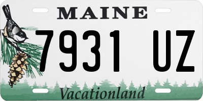 ME license plate 7931UZ