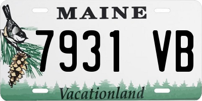 ME license plate 7931VB