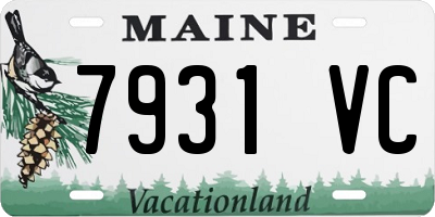 ME license plate 7931VC