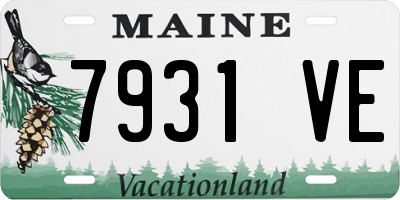 ME license plate 7931VE