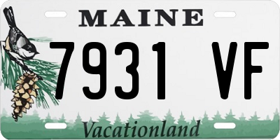 ME license plate 7931VF