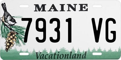 ME license plate 7931VG