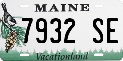 ME license plate 7932SE