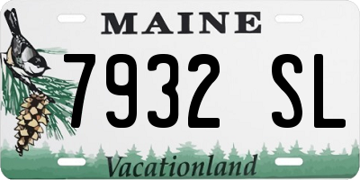 ME license plate 7932SL