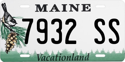 ME license plate 7932SS