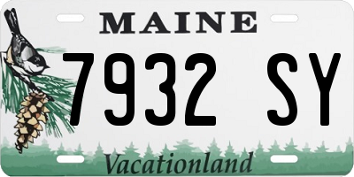 ME license plate 7932SY