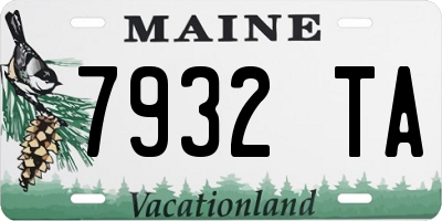 ME license plate 7932TA