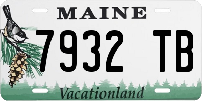 ME license plate 7932TB