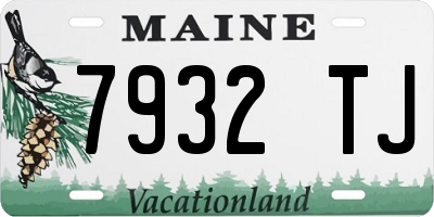 ME license plate 7932TJ