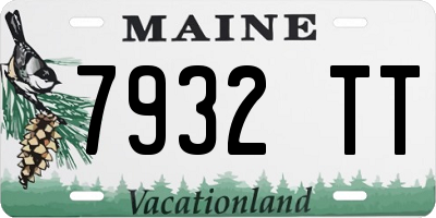 ME license plate 7932TT