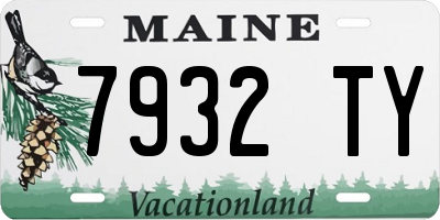ME license plate 7932TY