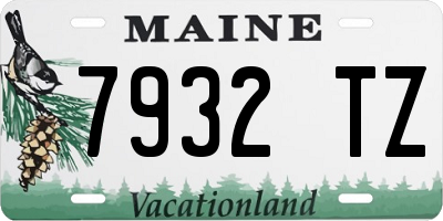 ME license plate 7932TZ