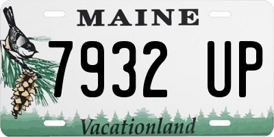 ME license plate 7932UP