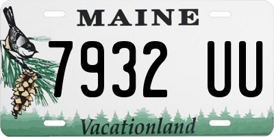 ME license plate 7932UU