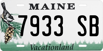 ME license plate 7933SB