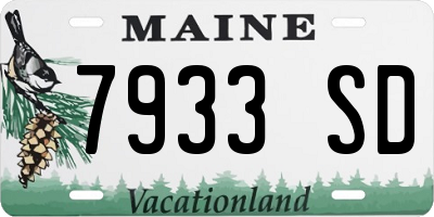 ME license plate 7933SD