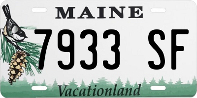 ME license plate 7933SF